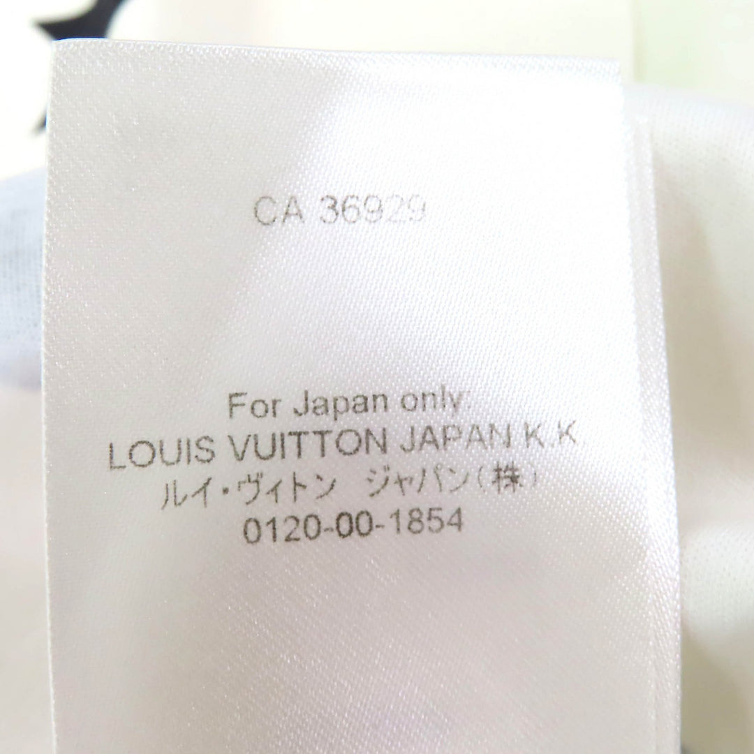 Great LOUIS VUITTON Short sleeve T-shirt LV Logo Star Chain Crewneck Ivory S