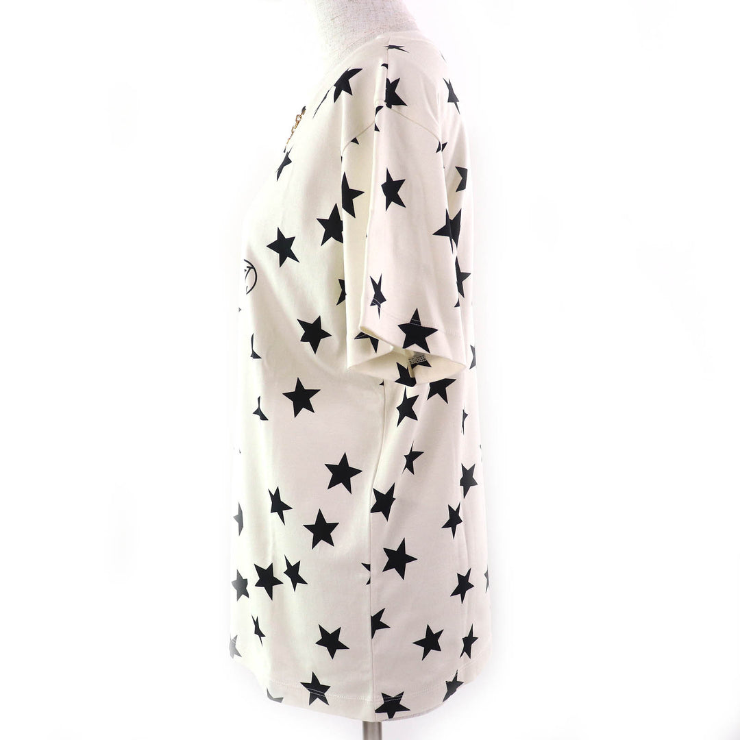 Great LOUIS VUITTON Short sleeve T-shirt LV Logo Star Chain Crewneck Ivory S