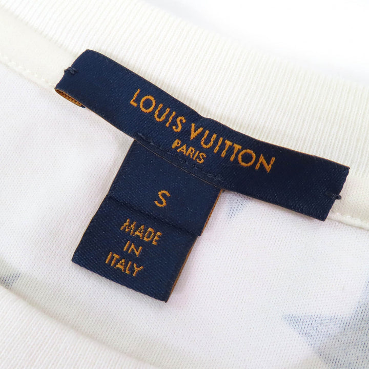 Great LOUIS VUITTON Short sleeve T-shirt LV Logo Star Chain Crewneck Ivory S