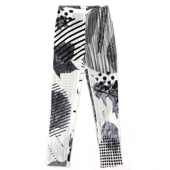 Excellent PLEATS PLEASE Pants All-over pattern design White black system 4