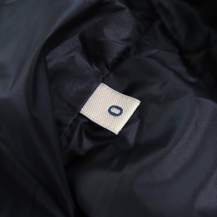 Great MONCLER down coat HERMINE Logo patch Hooded Navy Nylon Women 0