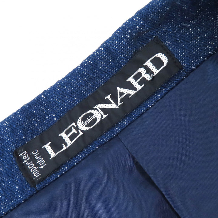 Great LEONARD FASHION two-piece set Logo embroidered jeweled jacket and skirt