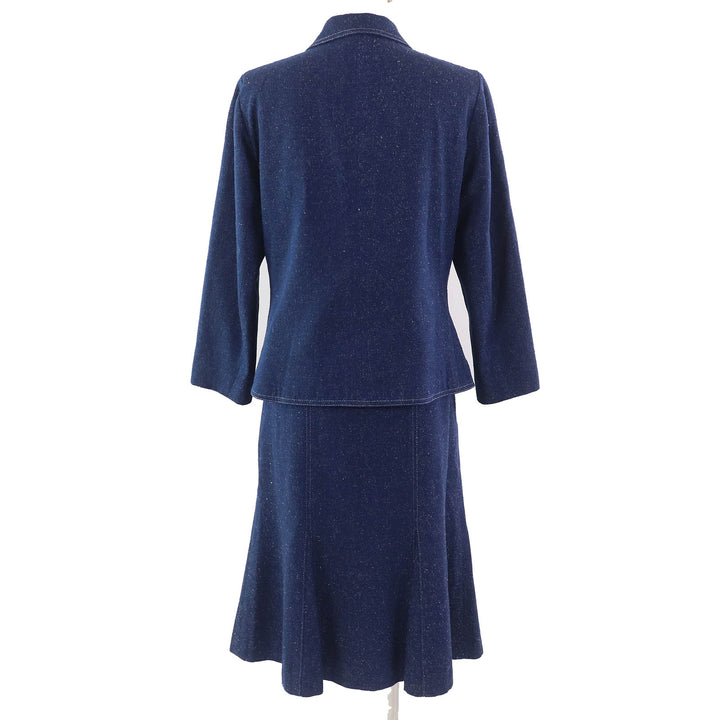 Great LEONARD FASHION two-piece set Logo embroidered jeweled jacket and skirt