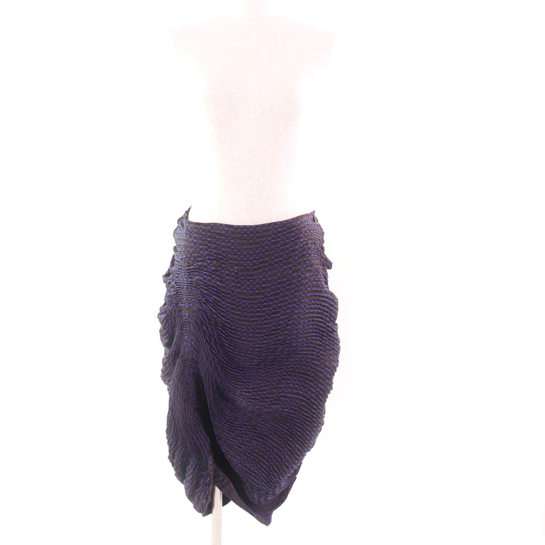 Excellent ISSEY MIYAKE skirt 3D Steam Purple brown polyester Women 2 IM62FG565