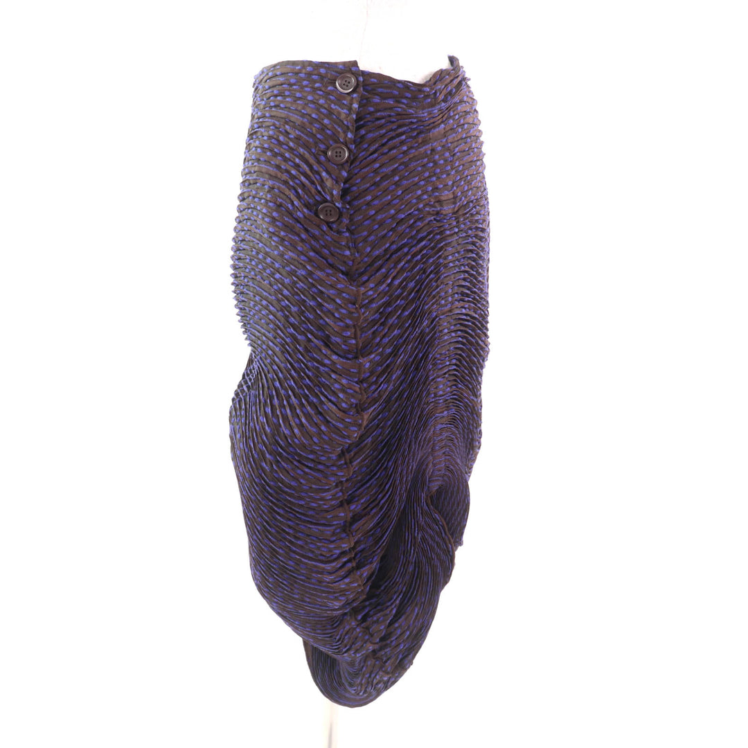 Excellent ISSEY MIYAKE skirt 3D Steam Purple brown polyester Women 2 IM62FG565