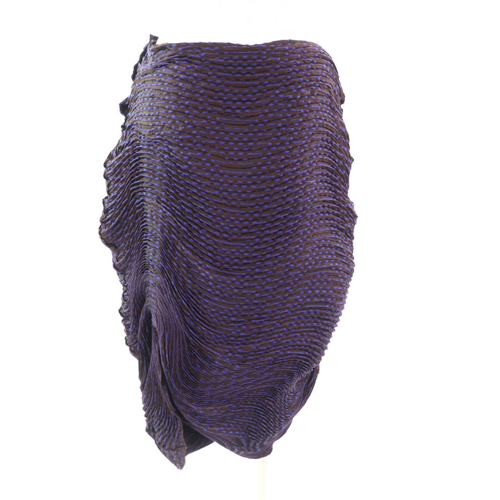 Excellent ISSEY MIYAKE skirt 3D Steam Purple brown polyester Women 2 IM62FG565
