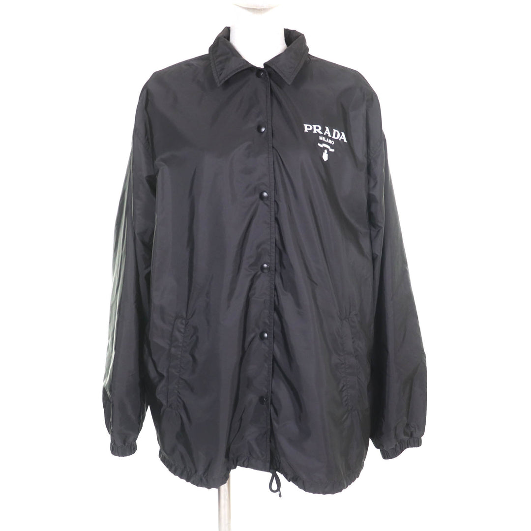Excellent PRADA Nylon jacket black recycled polyamide Women 40 29Z021