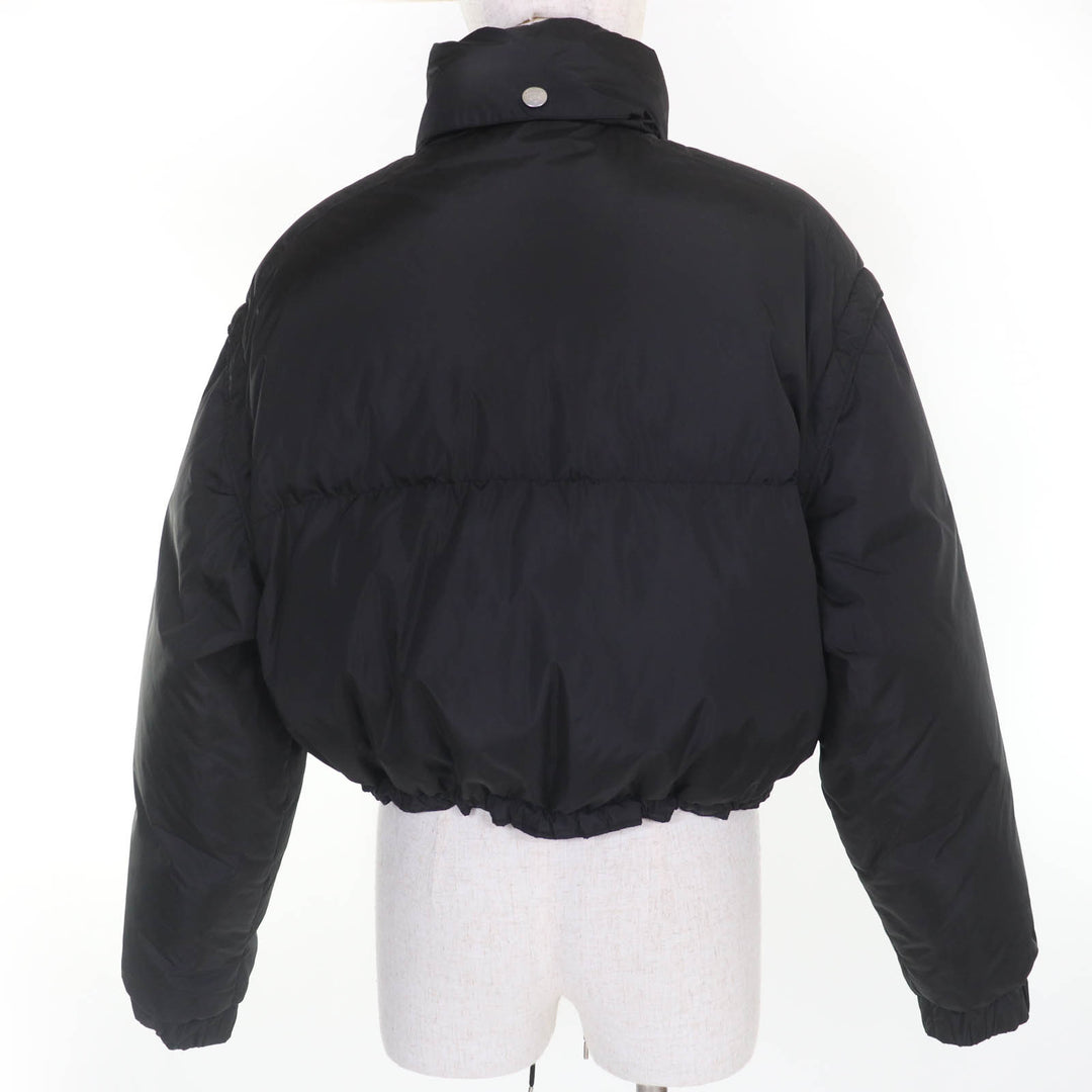 Excellent PRADA Down jacket RE-NYLON Triangle Logo Cropped 2-Way black Women 29Y132