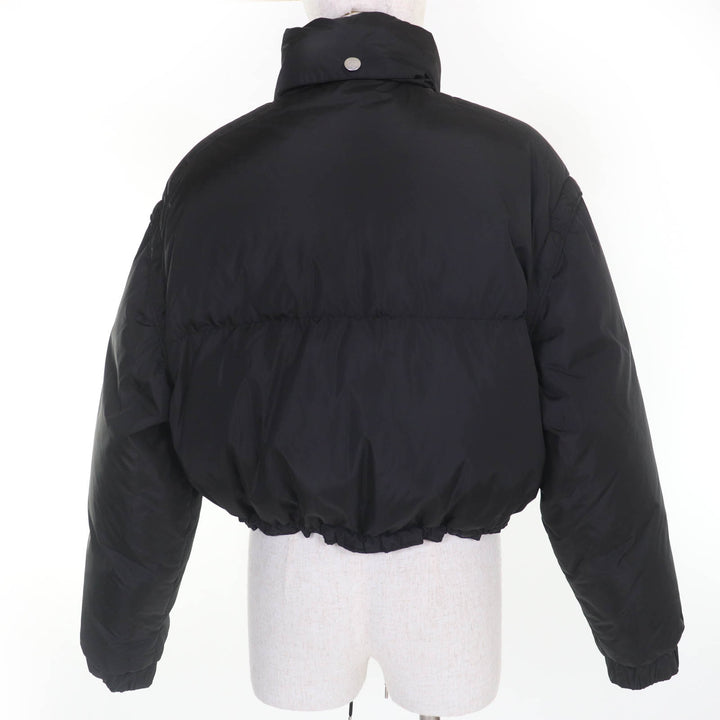 Excellent PRADA Down jacket RE-NYLON Triangle Logo Cropped 2-Way black Women 29Y132