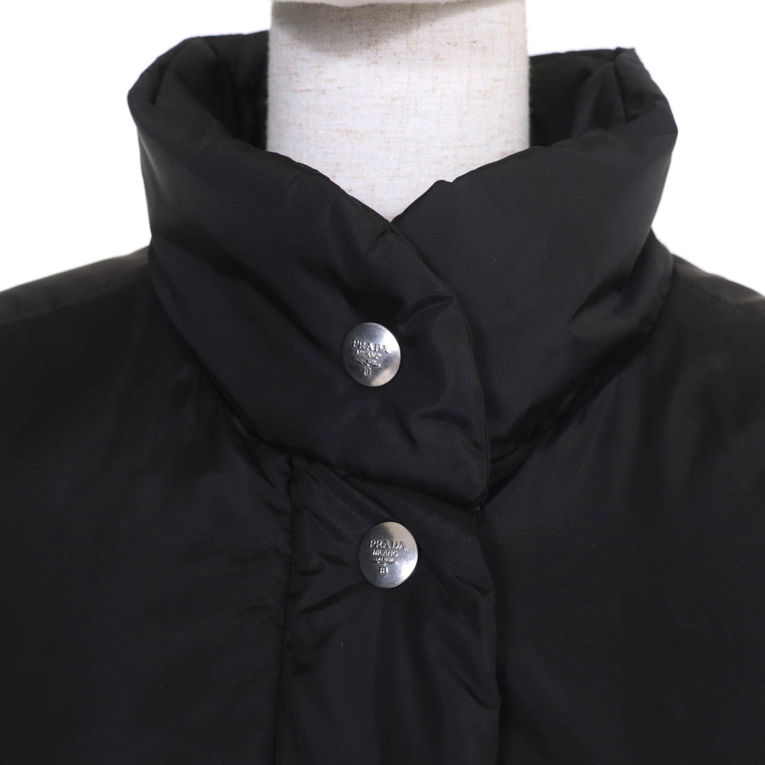 Excellent PRADA Down jacket RE-NYLON Triangle Logo Cropped 2-Way Women 29Y132
