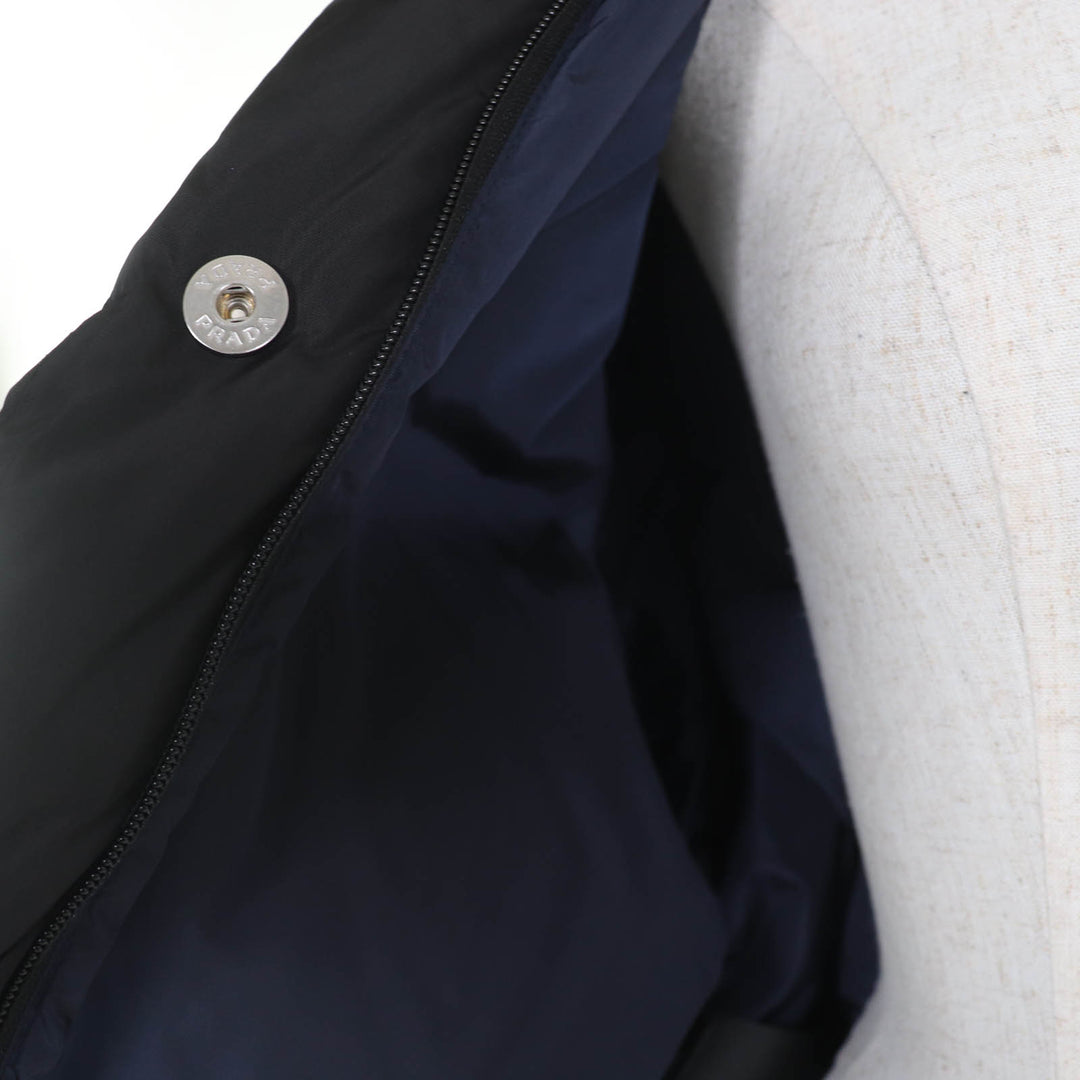 Excellent PRADA Down jacket RE-NYLON Triangle Logo Cropped 2-Way Women 29Y132