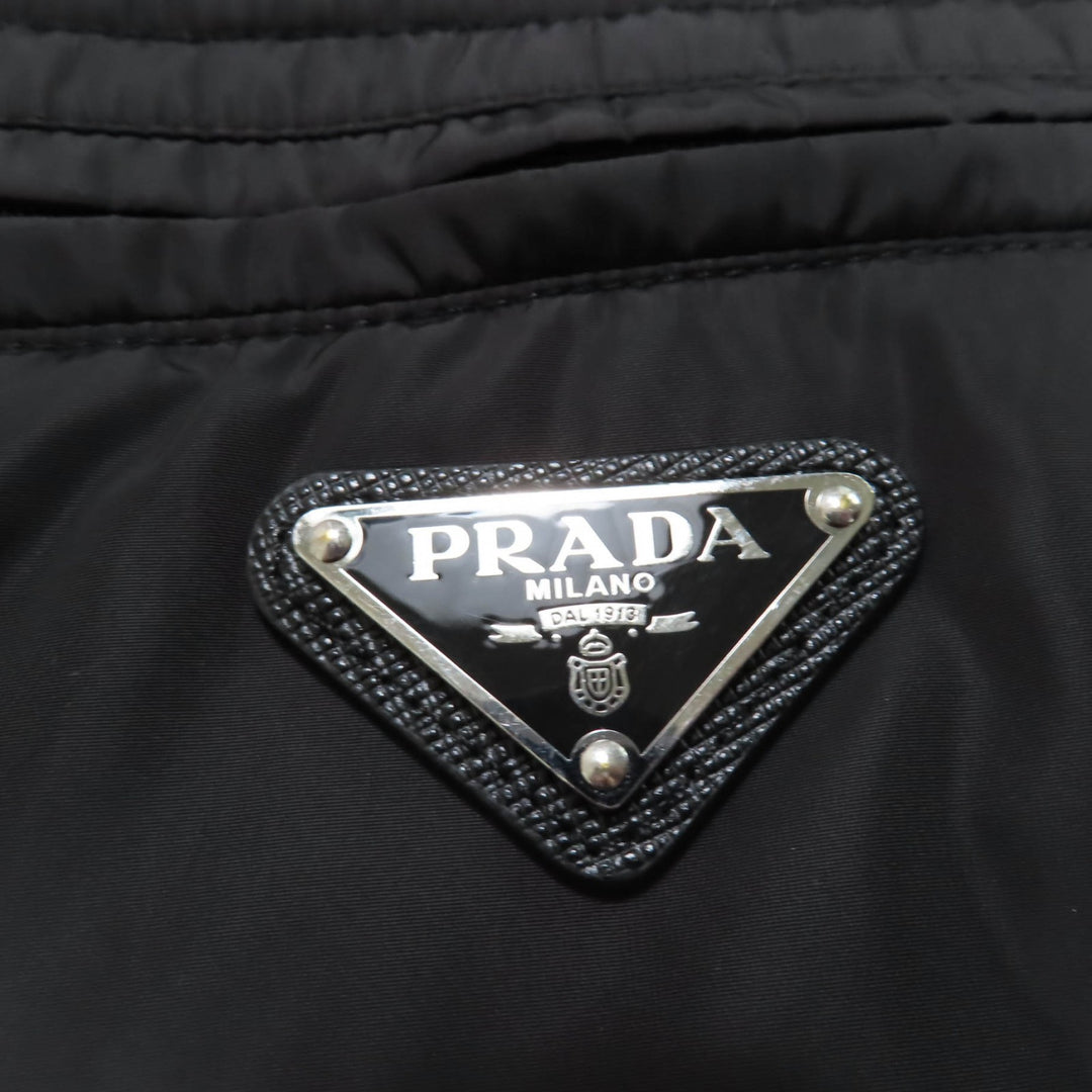 Excellent PRADA Down jacket RE-NYLON Triangle Logo Cropped 2-Way Women 29Y132