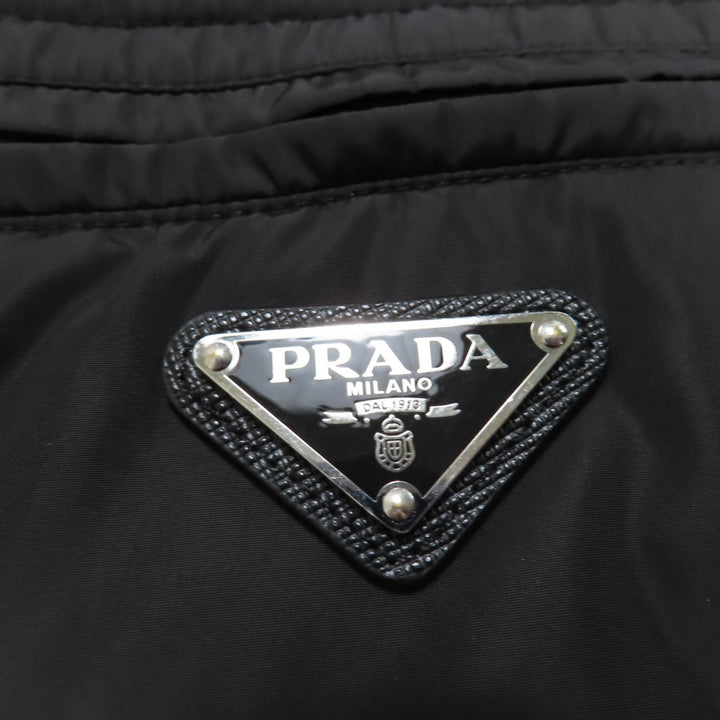 Excellent PRADA Down jacket RE-NYLON Triangle Logo Cropped 2-Way Women 29Y132