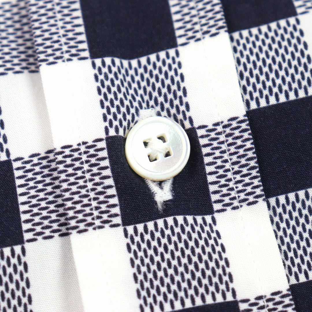Excellent LOUIS VUITTON Long sleeve shirt logo print check cotton XS HBS95W