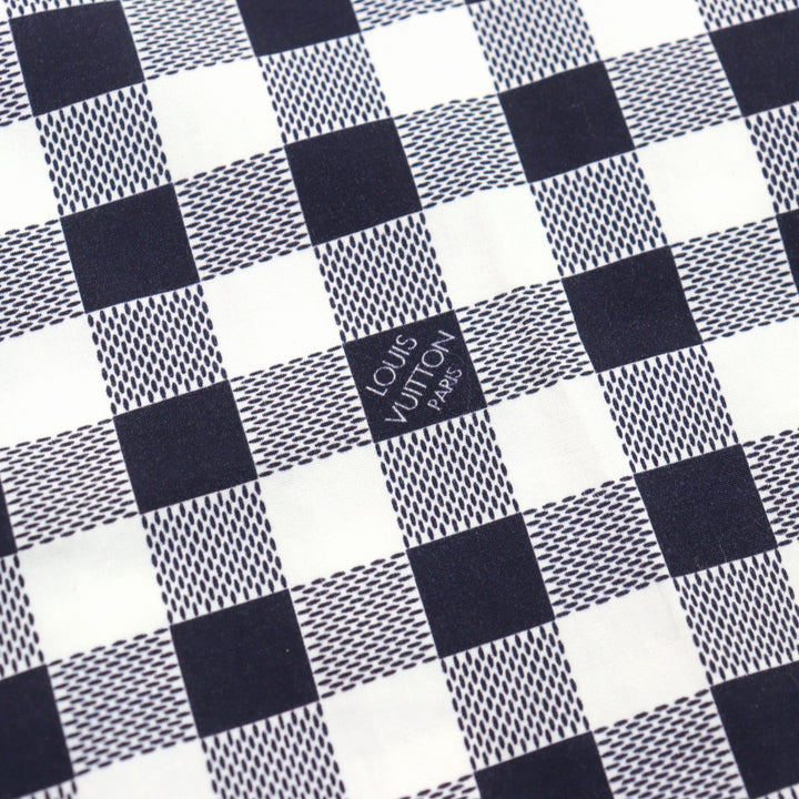 Excellent LOUIS VUITTON Long sleeve shirt logo print check cotton XS HBS95W