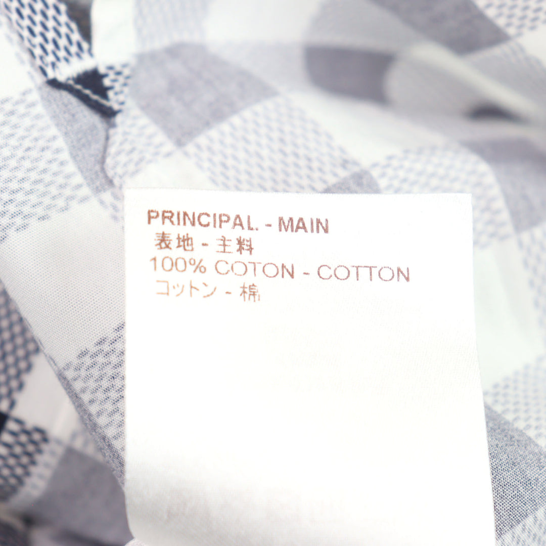 Excellent LOUIS VUITTON Long sleeve shirt logo print check cotton XS HBS95W