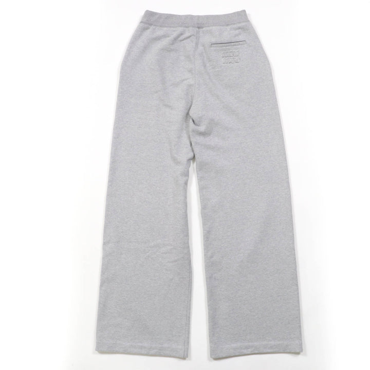 Excellent MIUMIU Pants Logo fleece sweatpants gray cotton Women 40 MJP335
