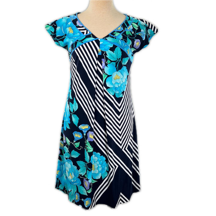 Excellent LEONARD FASHION one piece Floral and botanical blue cotton Women 36