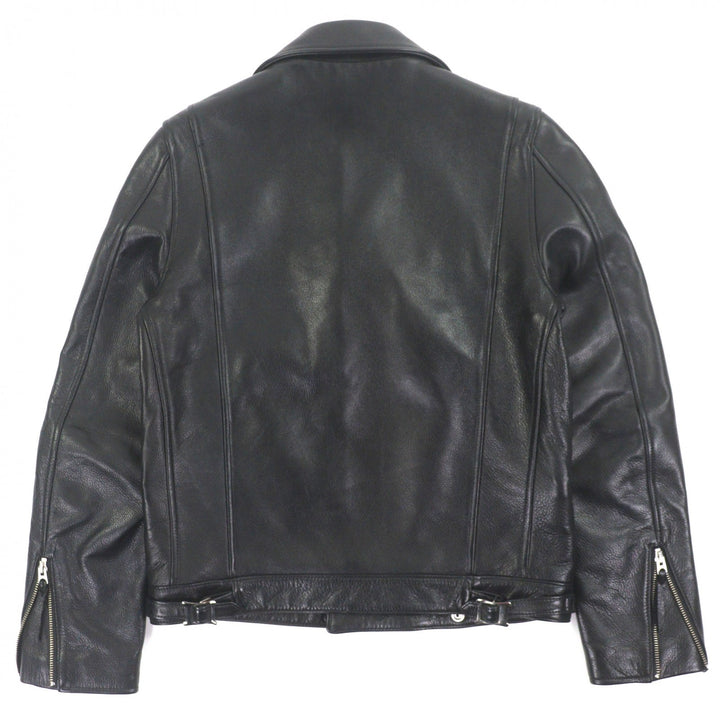 Great Y'2 LEATHER Leather jacket Double steer oil black Cowhide mens 38 SR-39