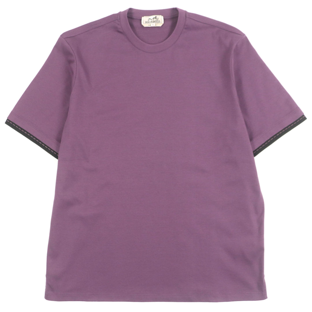 Excellent HERMES Short sleeve T-shirt purple cotton mens S H467950HA