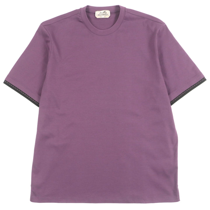 Excellent HERMES Short sleeve T-shirt purple cotton mens S H467950HA