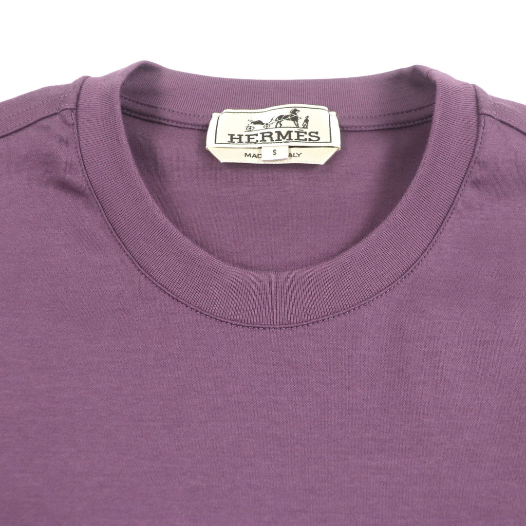 Excellent HERMES Short sleeve T-shirt purple cotton mens S H467950HA