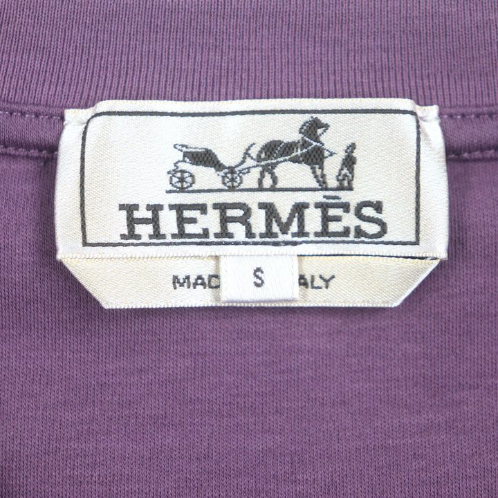 Excellent HERMES Short sleeve T-shirt purple cotton mens S H467950HA