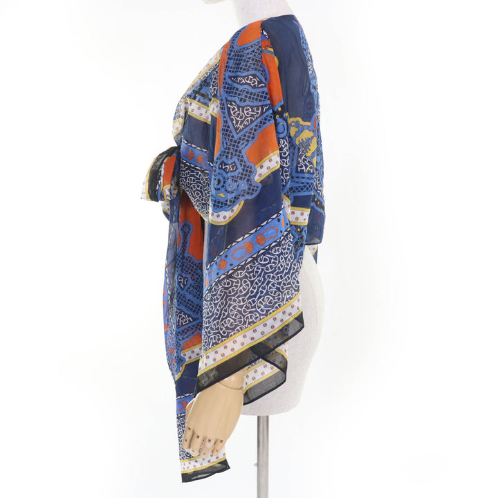 Pristine HERMES tops Mors et Gourmettes Chaine d'Ancre Beach Blouse multicolor38