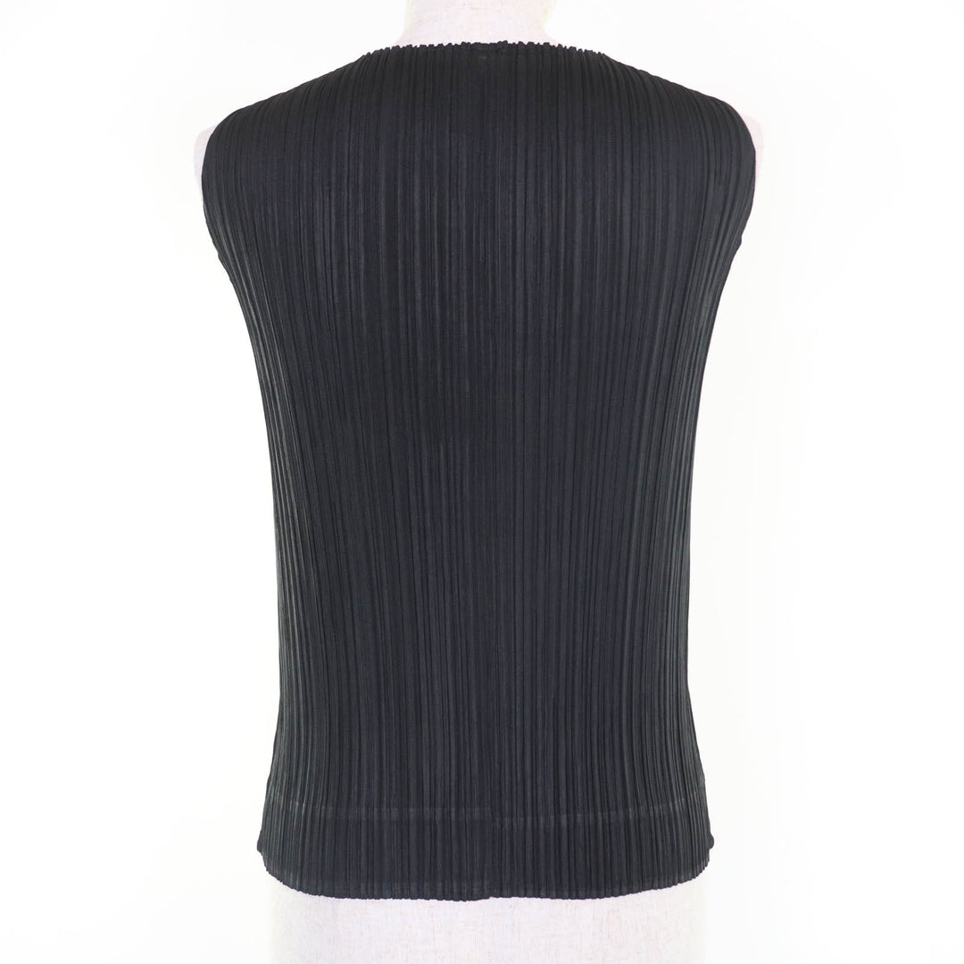 Excellent PLEATS PLEASE T-shirt Front design sleeveless Women 3 PP71-JK501