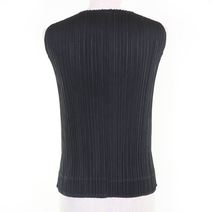 Excellent PLEATS PLEASE T-shirt Front design sleeveless Women 3 PP71-JK501