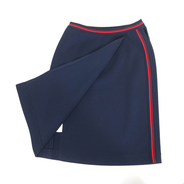 Excellent MIUMIU skirt Sideline Knee-length Navy red Viscose Women 38 MMG350