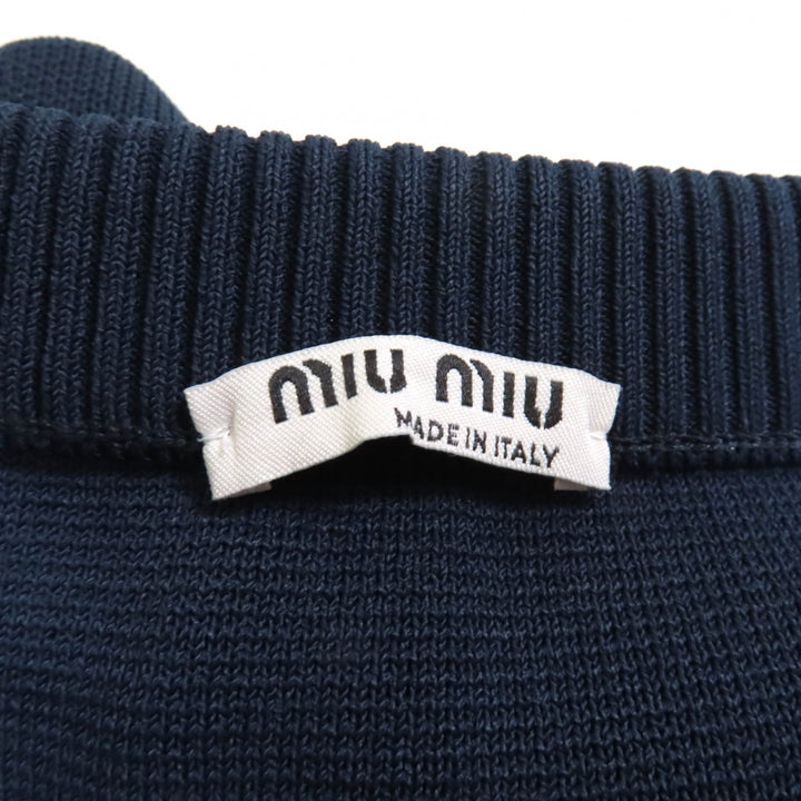 Excellent MIUMIU skirt Sideline Knee-length Navy red Viscose Women 38 MMG350