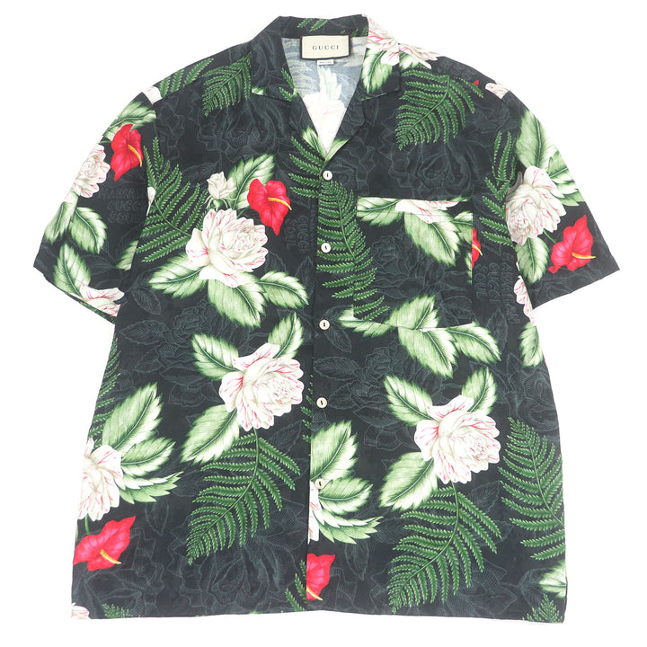 Excellent GUCCI two-piece set Short-sleeved aloha shirt and shorts 624524/619073
