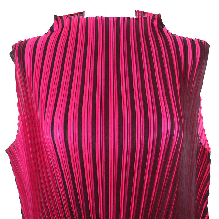 Excellent PLEATS PLEASE two-piece set black polyester PP83-JT541 PP83-JF542