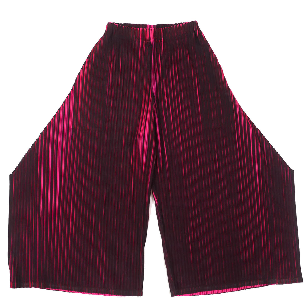 Excellent PLEATS PLEASE two-piece set black polyester PP83-JT541 PP83-JF542
