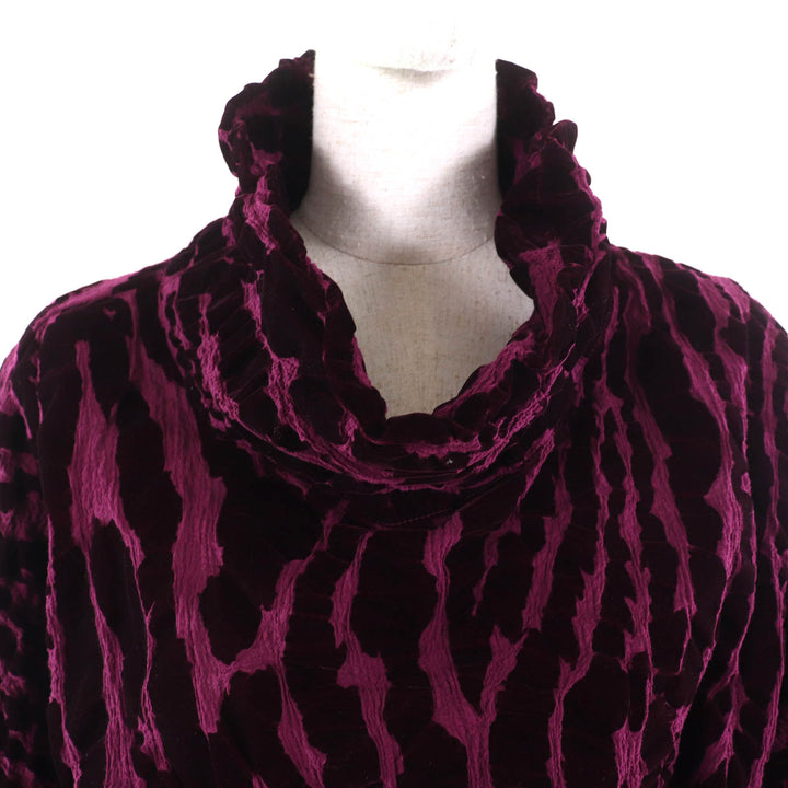 Excellent me ISSEY MIYAKE one piece All-over pattern design, belted, high neck