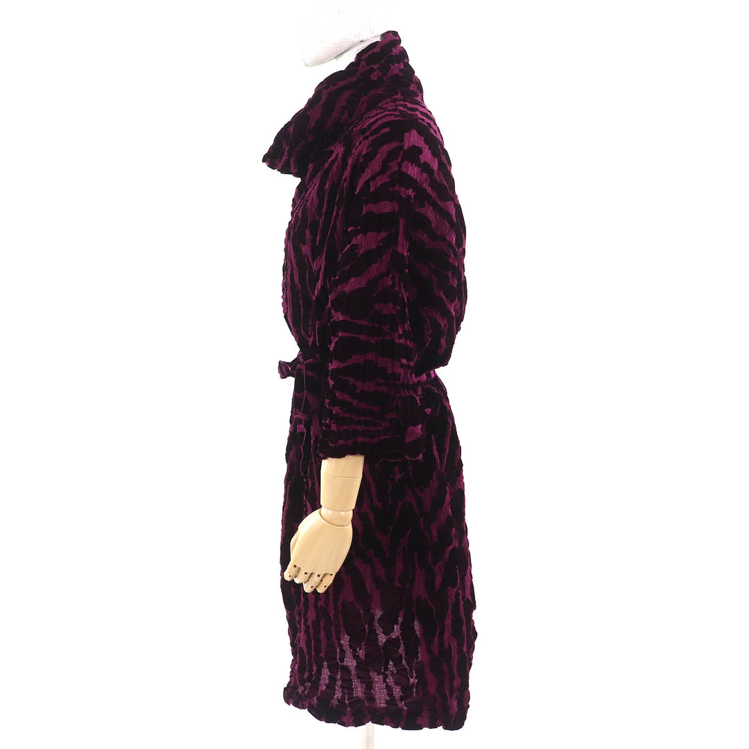 Excellent me ISSEY MIYAKE one piece All-over pattern design, belted, high neck, long