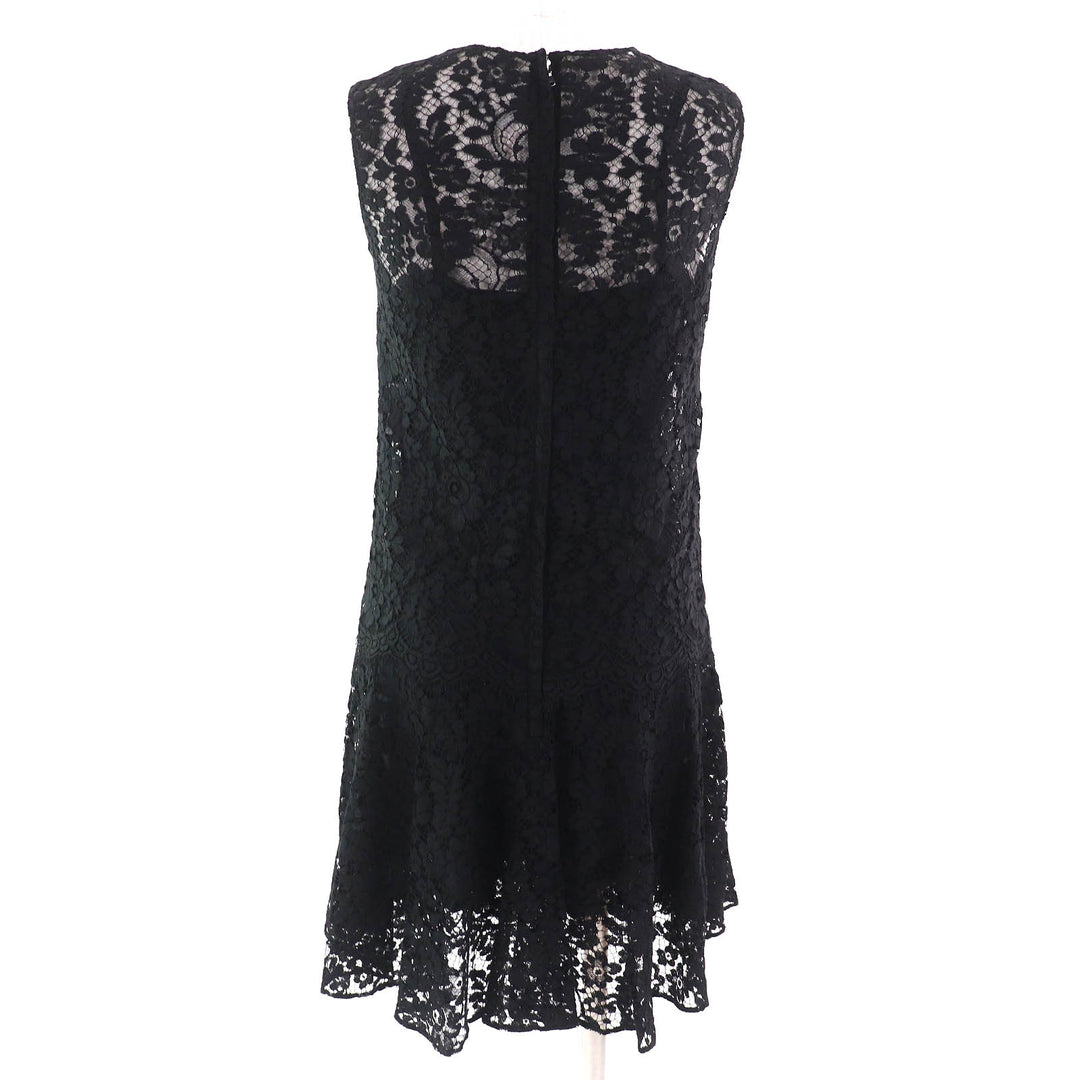 Excellent DOLCE&GABBANA one piece Black Tag Cutwork Lace Sleeveless black