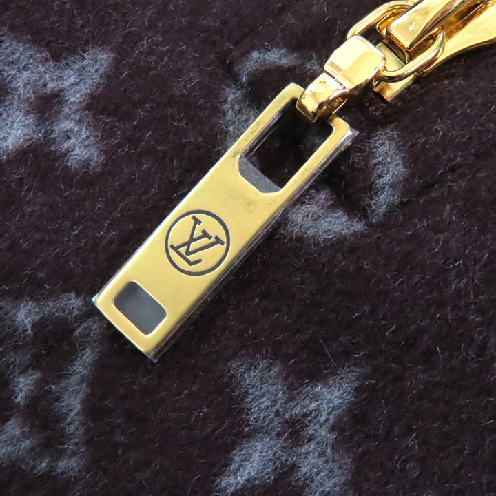 Excellent LOUIS VUITTON Mini skirt Monogram Martin Girl Logo button Brown gray 34 1A90Z6