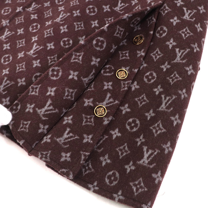Excellent LOUIS VUITTON Mini skirt Monogram Martin Girl Logo button 34 1A90Z6