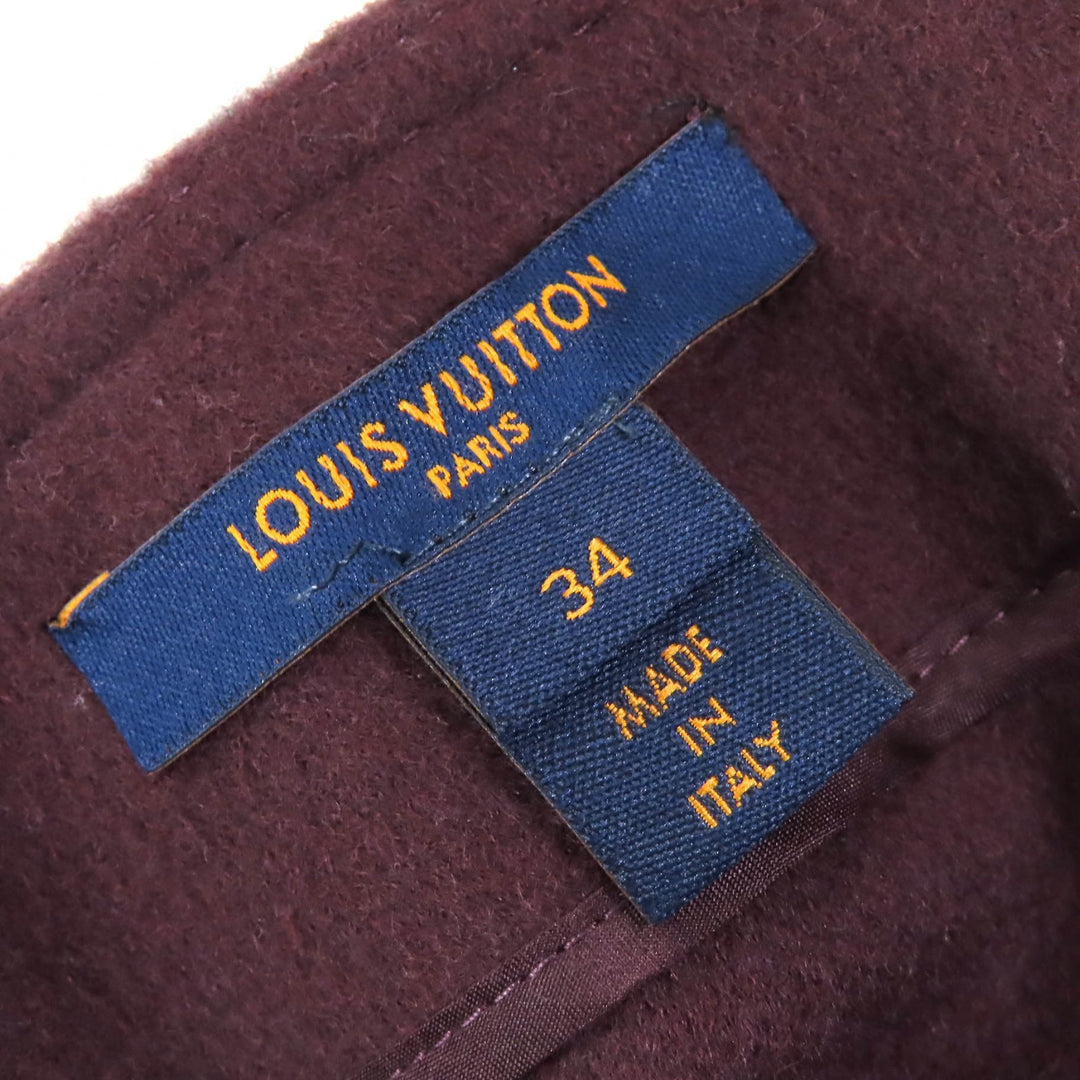 Excellent LOUIS VUITTON Mini skirt Monogram Martin Girl Logo button 34 1A90Z6