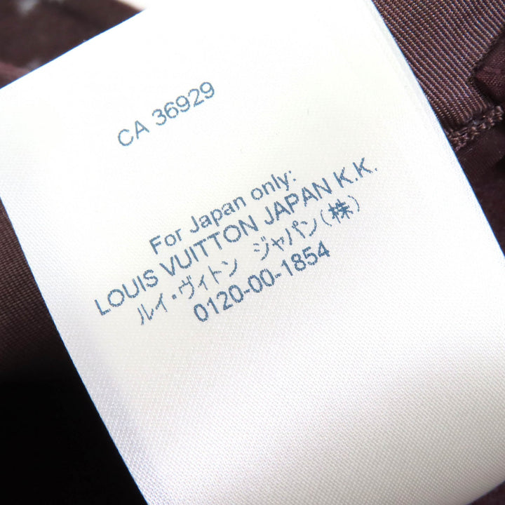 Excellent LOUIS VUITTON Mini skirt Monogram Martin Girl Logo button Brown gray 34 1A90Z6