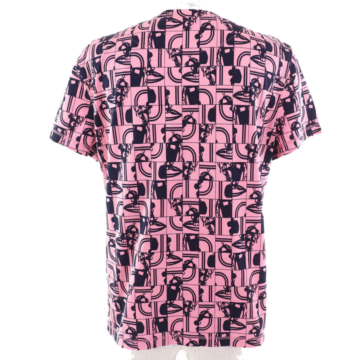 Excellent HERMES Short sleeve T-shirt BRIDES de GALA Ceremonial Bridle, Crew Neck Pink 40