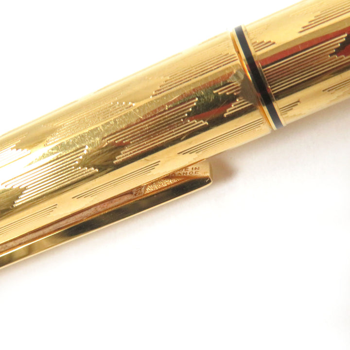 Great Cartier fountain pen Trinity Do Diamond Pattern Cap Type gold 18K mens