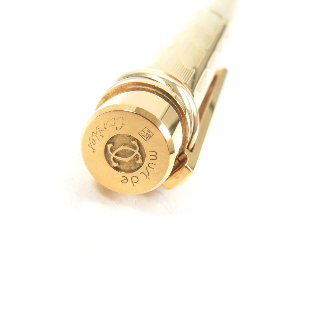 Great Cartier fountain pen Trinity Do Diamond Pattern Cap Type gold 18K mens