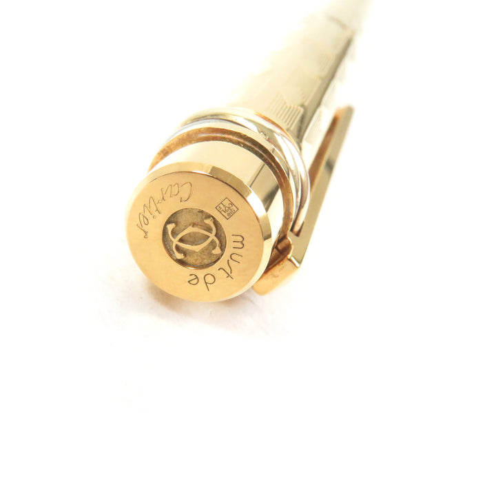 Great Cartier fountain pen Trinity Do Diamond Pattern Cap Type gold 18K mens