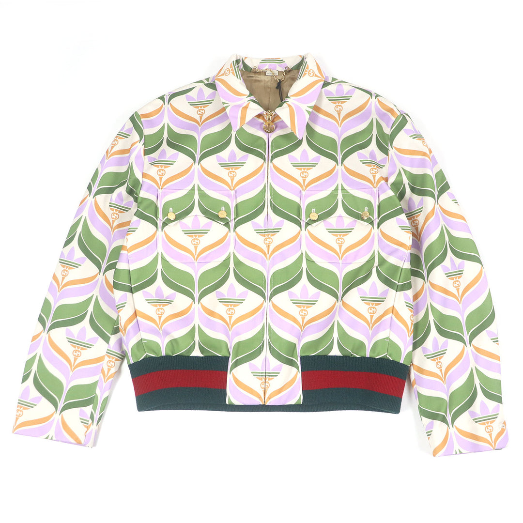 Pristine GUCCI×adidas Blouson Trefoil GG logo Web line multicolor 48 691425