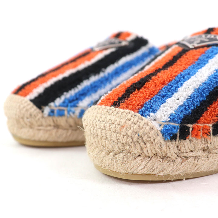 Pristine PRADA Slip-on Terry cloth Triangle logo espadrilles flats ARANCIO 36