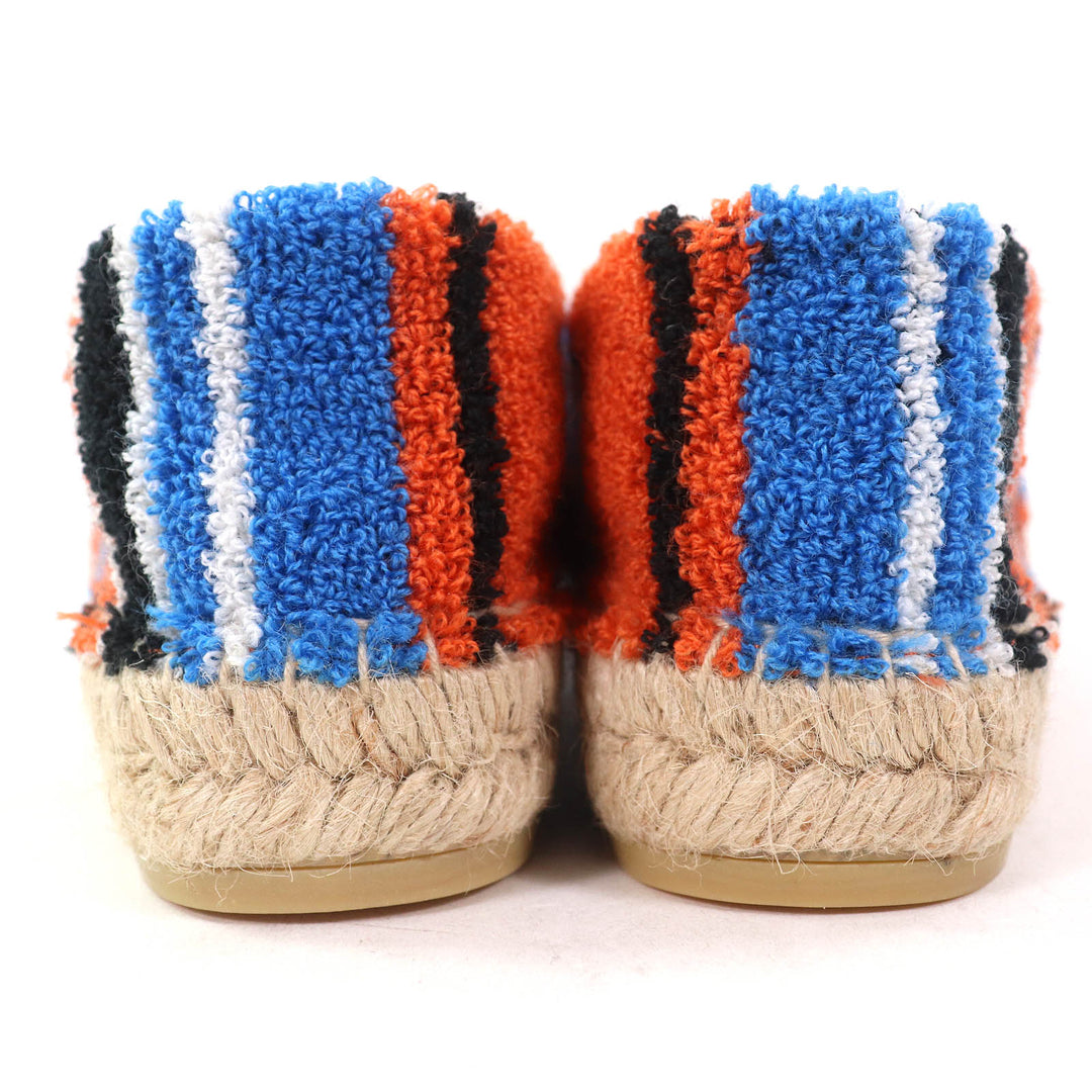 Pristine PRADA Slip-on Terry cloth Triangle logo espadrilles flats ARANCIO 36
