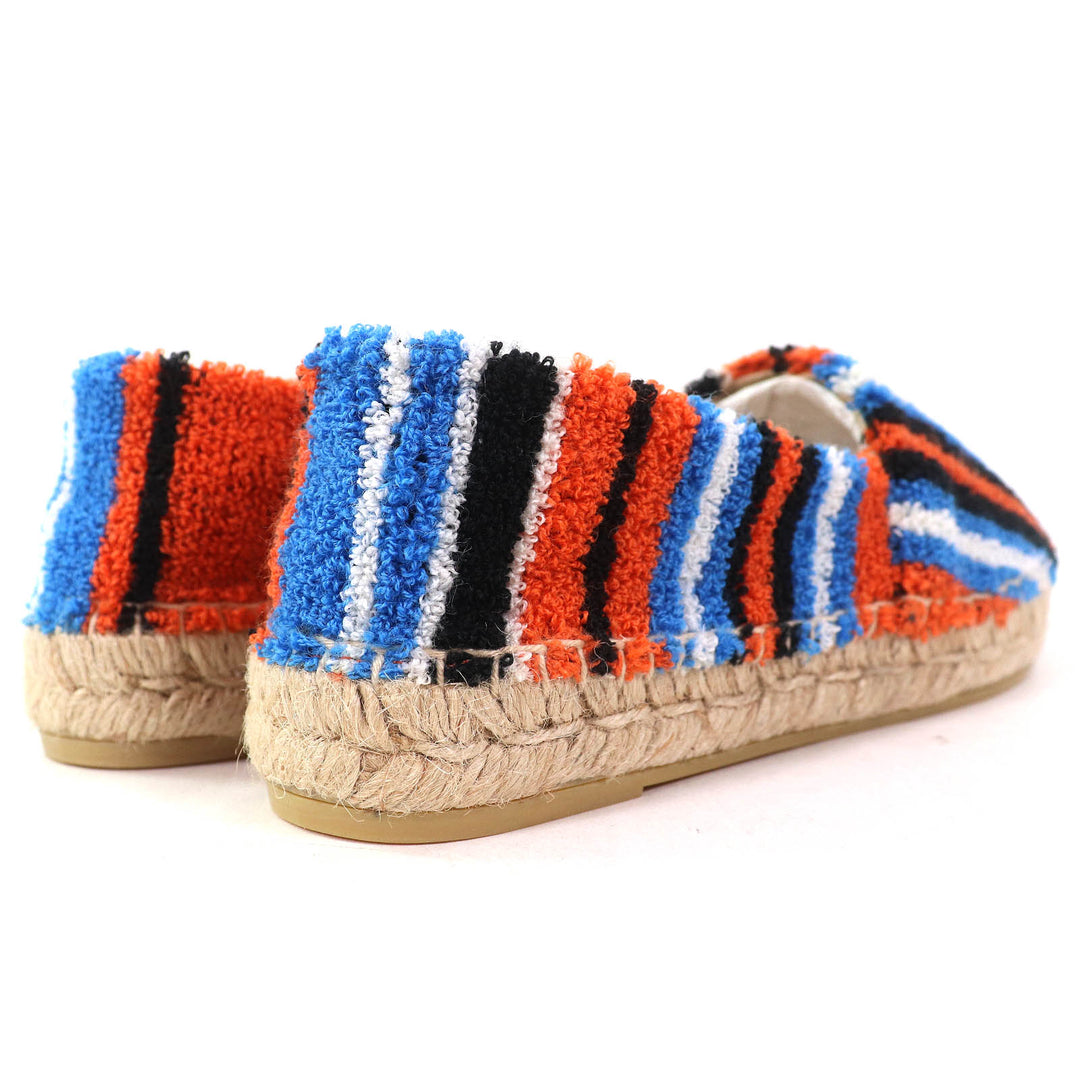 Pristine PRADA Slip-on Terry cloth Triangle logo espadrilles flats ARANCIO 36